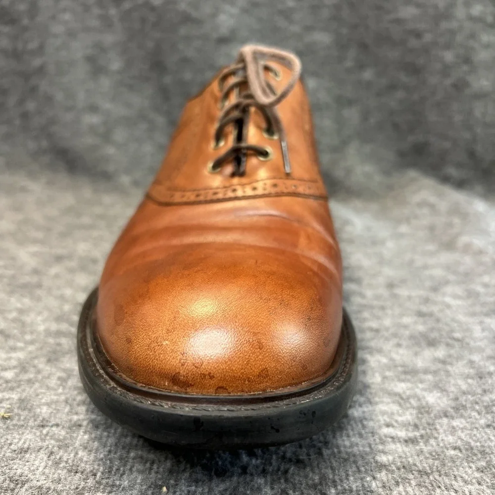 Johnston & Murphy Men's Size 12M Shoes Tabor‎ Saddle 20-2270 Mahogany Calfskin